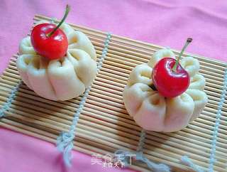 菊花豆沙包的做法步骤：16