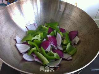 青椒圆葱烧豆腐的做法步骤:6