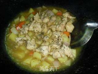 咖喱土豆鸡丁的做法步骤:9