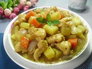 咖喱土豆鸡丁的做法步骤:10