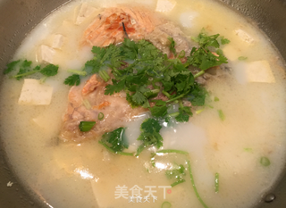 三文鱼牛奶豆腐汤的做法步骤：6