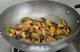 彩椒香菇鸡的做法步骤:14