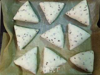 亚麻籽麻糬三角包——Q内心萌包的做法步骤:12