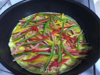 中式鸡蛋披萨的做法步骤:5