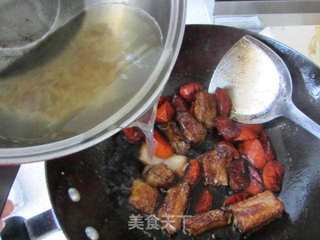 三七胡萝卜烧排骨的做法步骤:9