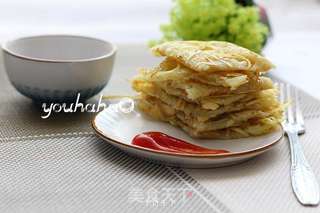 无油土豆丝饼的做法步骤:8