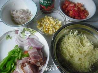 培根披萨的做法步骤：3