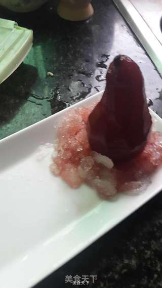冰山红酒烩啤梨的做法步骤:6