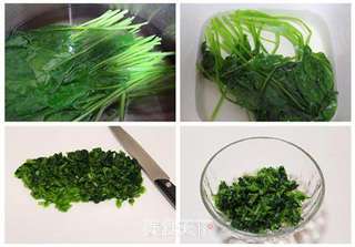菠菜法棍面包的做法步骤:4