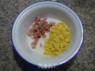 培根玉米片鸡蛋饼的做法步骤:3