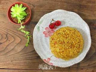 给小朋友果腹的快手炒饭之【咖喱鸡饭】的做法步骤:7