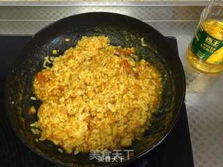 给小朋友果腹的快手炒饭之【咖喱鸡饭】的做法步骤:5