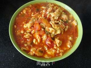 手擀菠菜汁西红柿打卤面的做法步骤:3