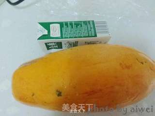木瓜牛奶冻的做法步骤：1