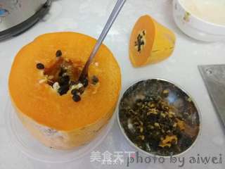 木瓜牛奶冻的做法步骤:3