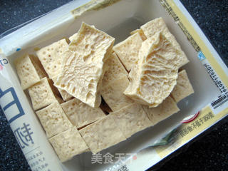 鲜虾蒸豆腐——非普通豆腐的冻豆腐的做法步骤:2