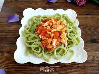 菠菜手擀面的做法步骤:14