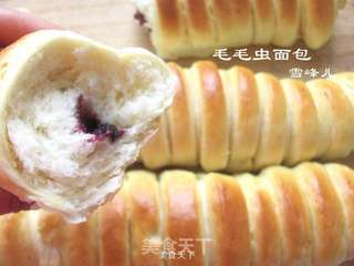 桑葚酱毛毛虫面包的做法步骤:13