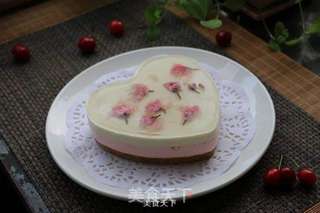 浪漫樱花慕斯的做法步骤:9