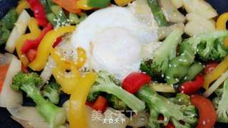 彩椒煎蛋的做法步骤:14