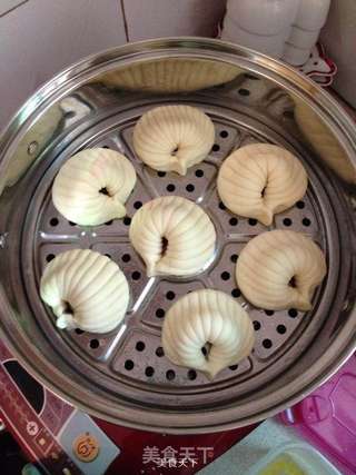 贝壳红豆包的做法步骤:8