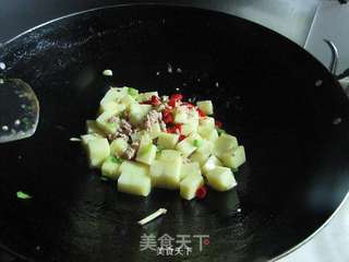 肉末米豆腐的做法步骤:6