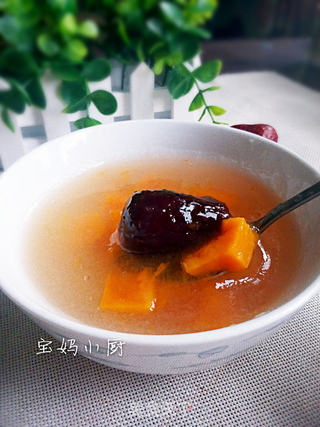 银耳红枣南瓜羹的做法步骤:8