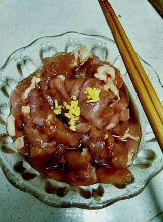 青椒烧肉片的做法步骤:3