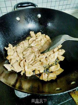青椒烧肉片的做法步骤:4