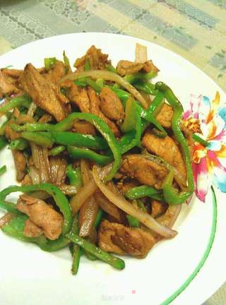青椒烧肉片的做法步骤:6