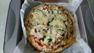 奥尔良鸡肉披萨的做法步骤:13