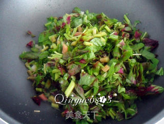 苋菜炒米饭的做法步骤:5