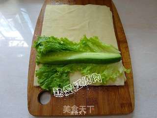 麻辣贝裙豆皮卷的做法步骤:6