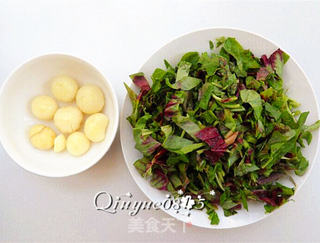苋菜炒米饭的做法步骤:3