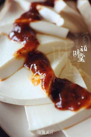 秋葵山药拌冷豆腐的做法步骤:5