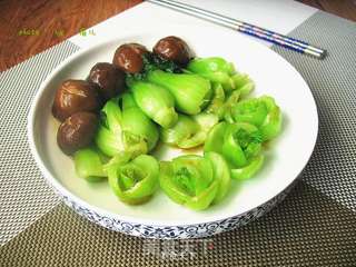香菇油菜的做法步骤:10
