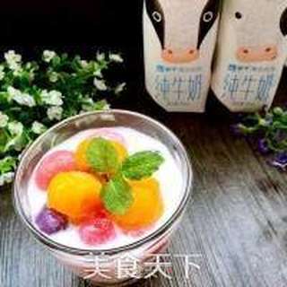 芋圆牛奶水果冰的做法步骤:12