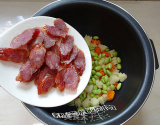 腊味蒸饭的做法步骤:5