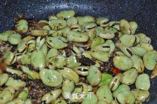 肉末榄菜炒蚕豆的做法步骤:12