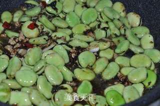 肉末榄菜炒蚕豆的做法步骤:11