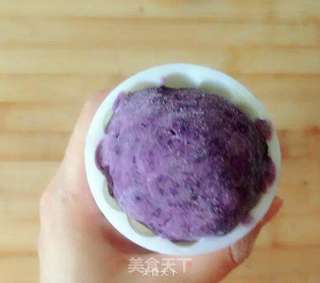 糯软香甜紫薯豆沙糕的做法步骤:9