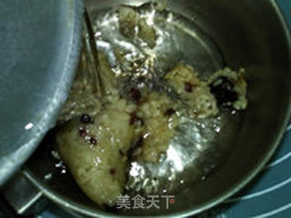 红豆腊肉粽子粥的做法步骤:5
