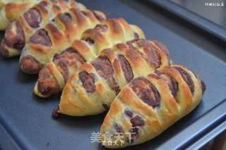 豆沙面包的做法步骤:9