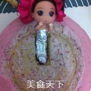 树莓慕斯蛋糕( 泡澡娃娃版)的做法步骤:15