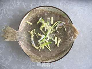 清蒸多宝鱼的做法步骤:4