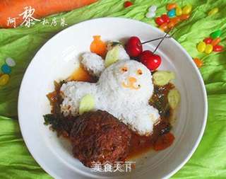 红烧狮子头儿童餐的做法步骤:7