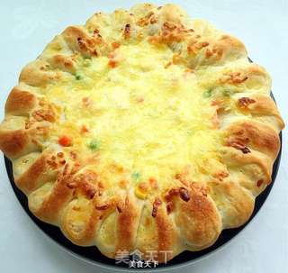 芝心鸡肉虾仁披萨的做法步骤:16