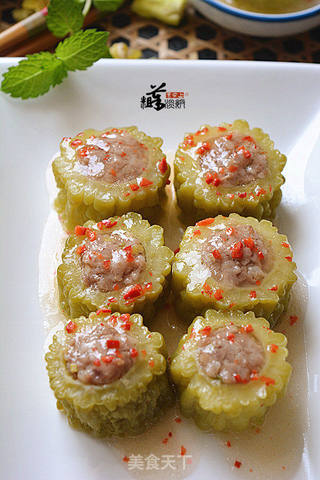 苦瓜酿肉的做法步骤:12