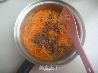 肉末胡萝卜丝的做法步骤:7