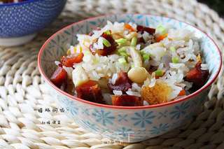 腊肠焖饭的做法步骤:8